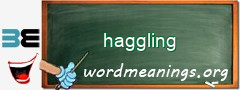 WordMeaning blackboard for haggling